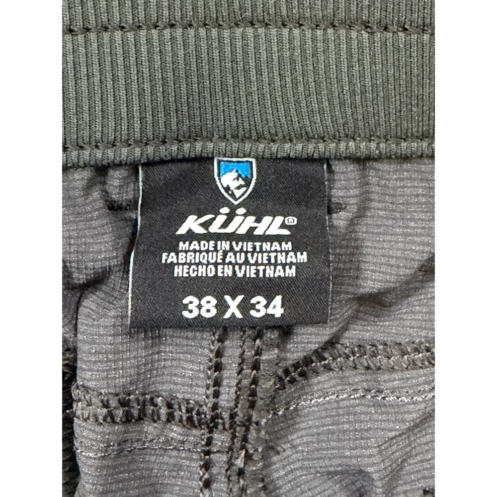 Kuhl Deceptr Mens 38x34 Tapered Hiking Pants Gray Tuff Lite Stretch UPF 50